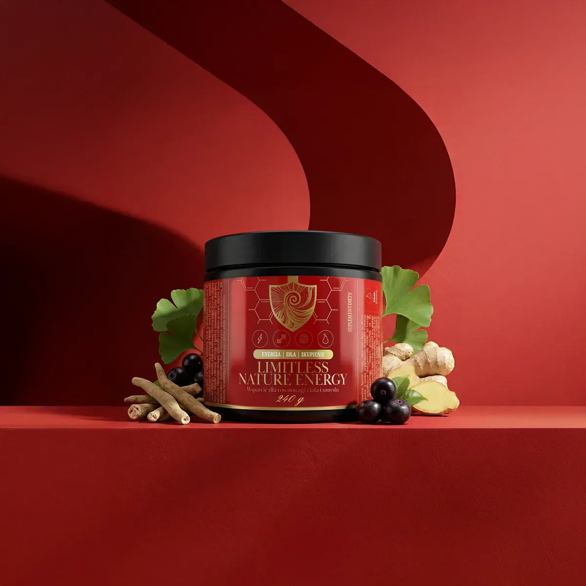 Limitless Nature Energy — opakowanie suplementu 240 g